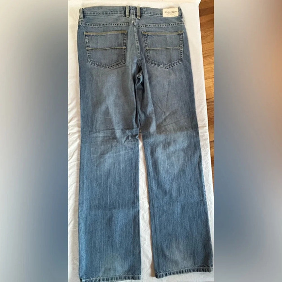 Vintage Indigo Palms Straight Leg Denim Jeans Size 35x32 - Picture 3 of 6